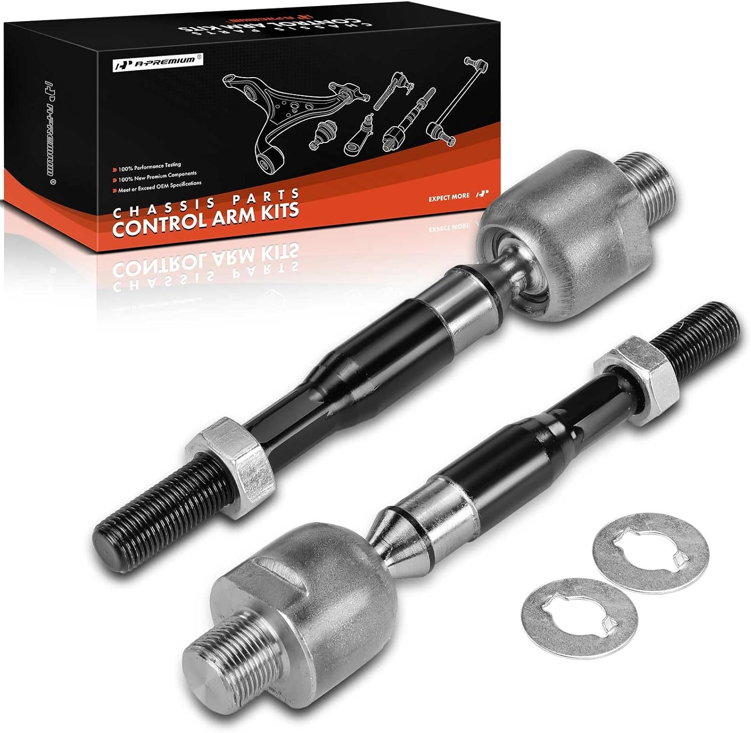 A-Premium 2 x Front Inner Tie Rod Ends, Compatible with Honda Civic 2006-2011 & Acura CSX 2006-2011