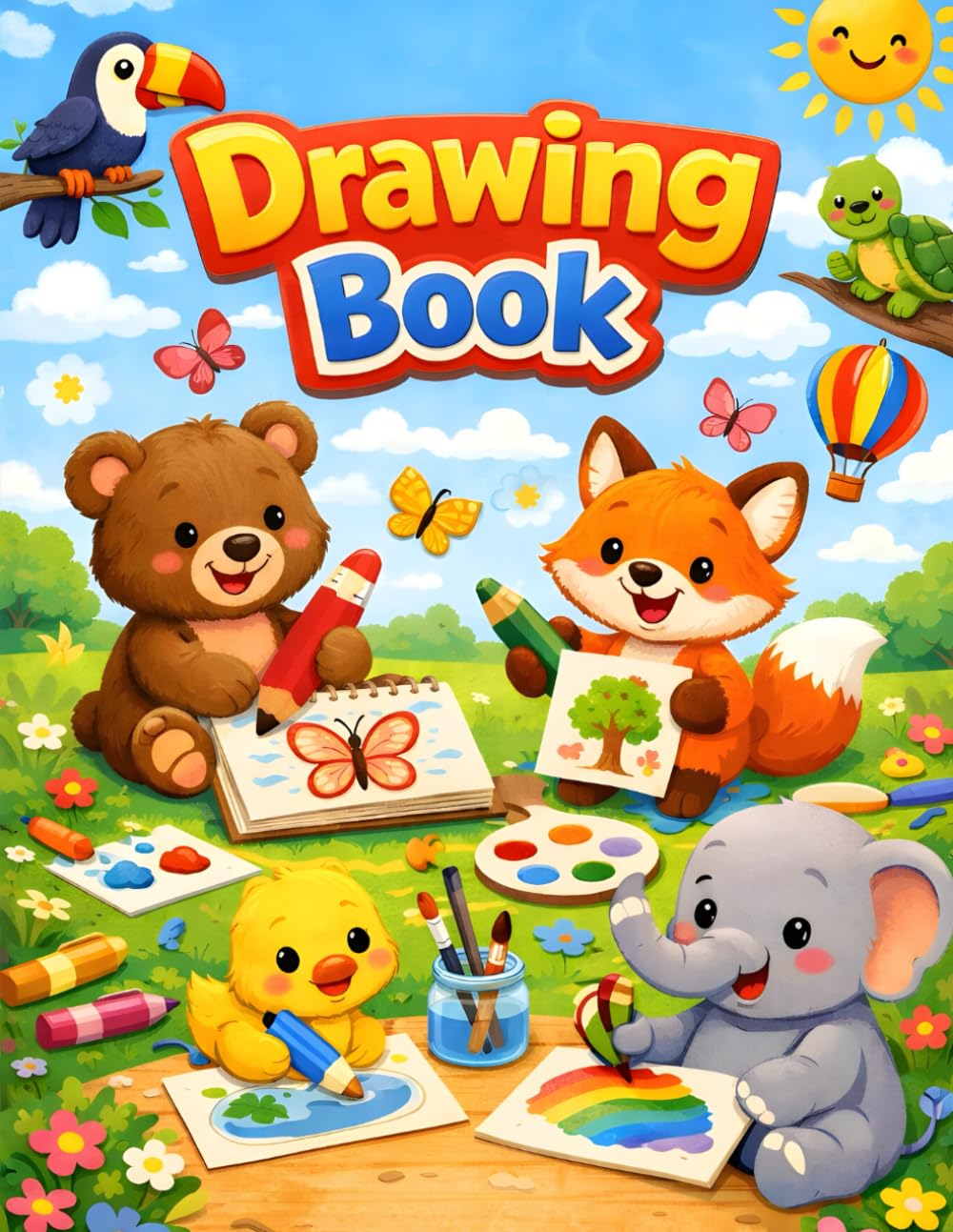 Fun Simple Coloring Pages for Kids Ages 3–6: A Fun Activity Book to Build Creativity and Fine Motor Skills