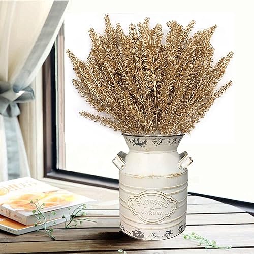 Vista 178 de CATTREE Helechos dorados - Plantas artificiales grandes y altas de 30 pulgadas, paquete de 2 decoraciones de Navidad, hojas de Boston doradas Hojas