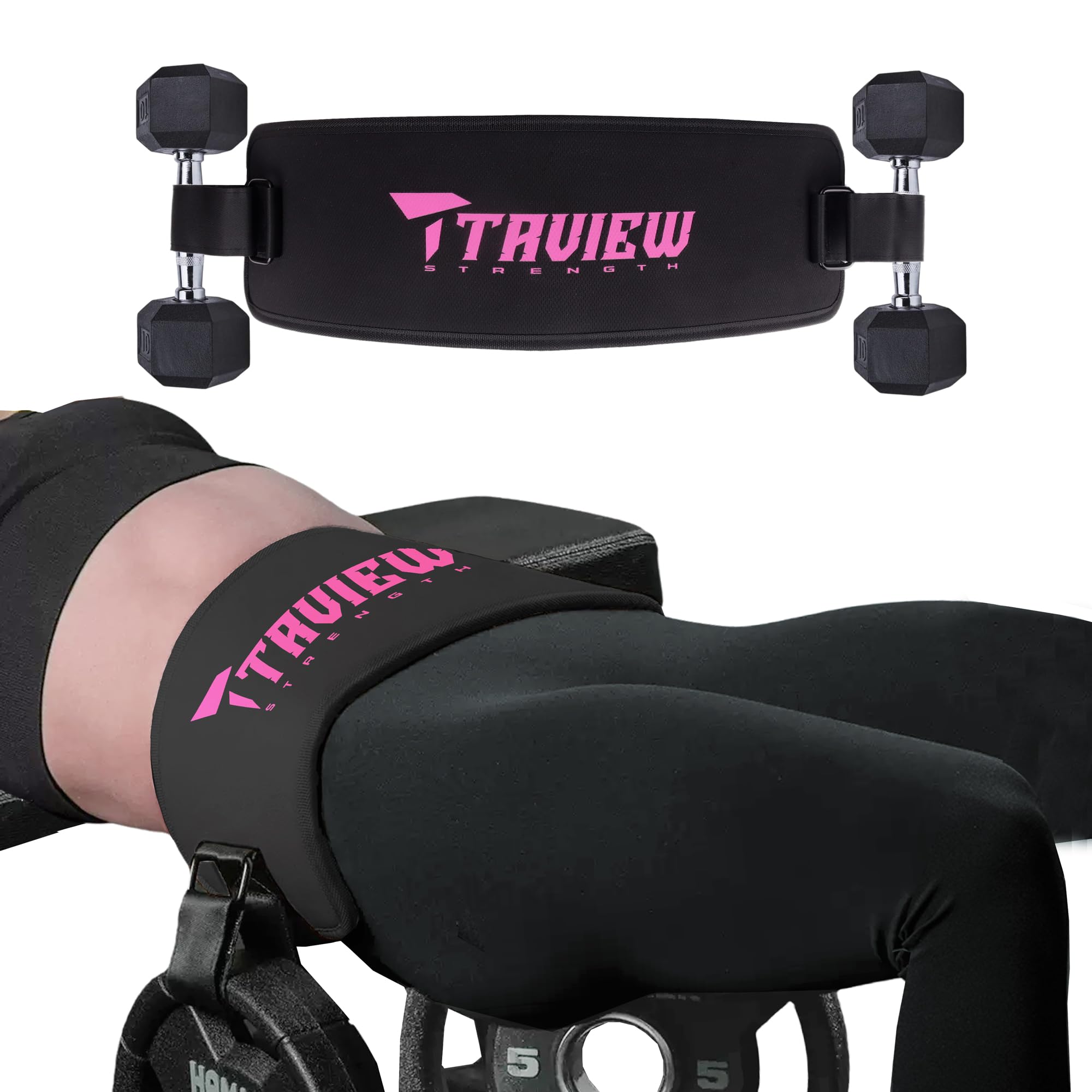 Hip Thrust Belt, Booty Belt for Hip Thrust, Hip Belt Pad for Glute Bridge Butt Workout with Dumbbells, Kettlebells for Lunges Reverse Squat