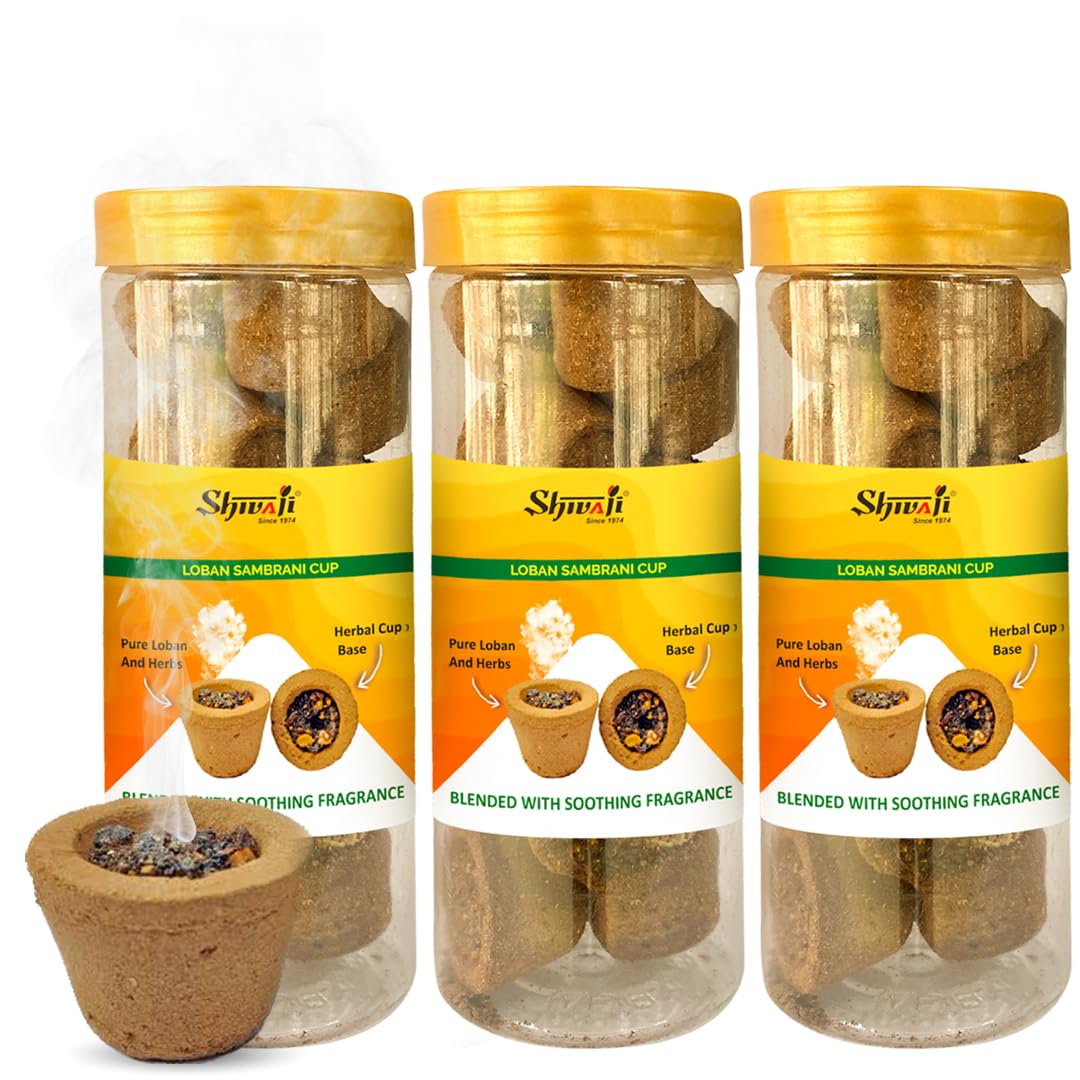 Shivaji Pure Loban Sambrani Dhoop Cups For Pooja 30 Cups | Desertcart GB