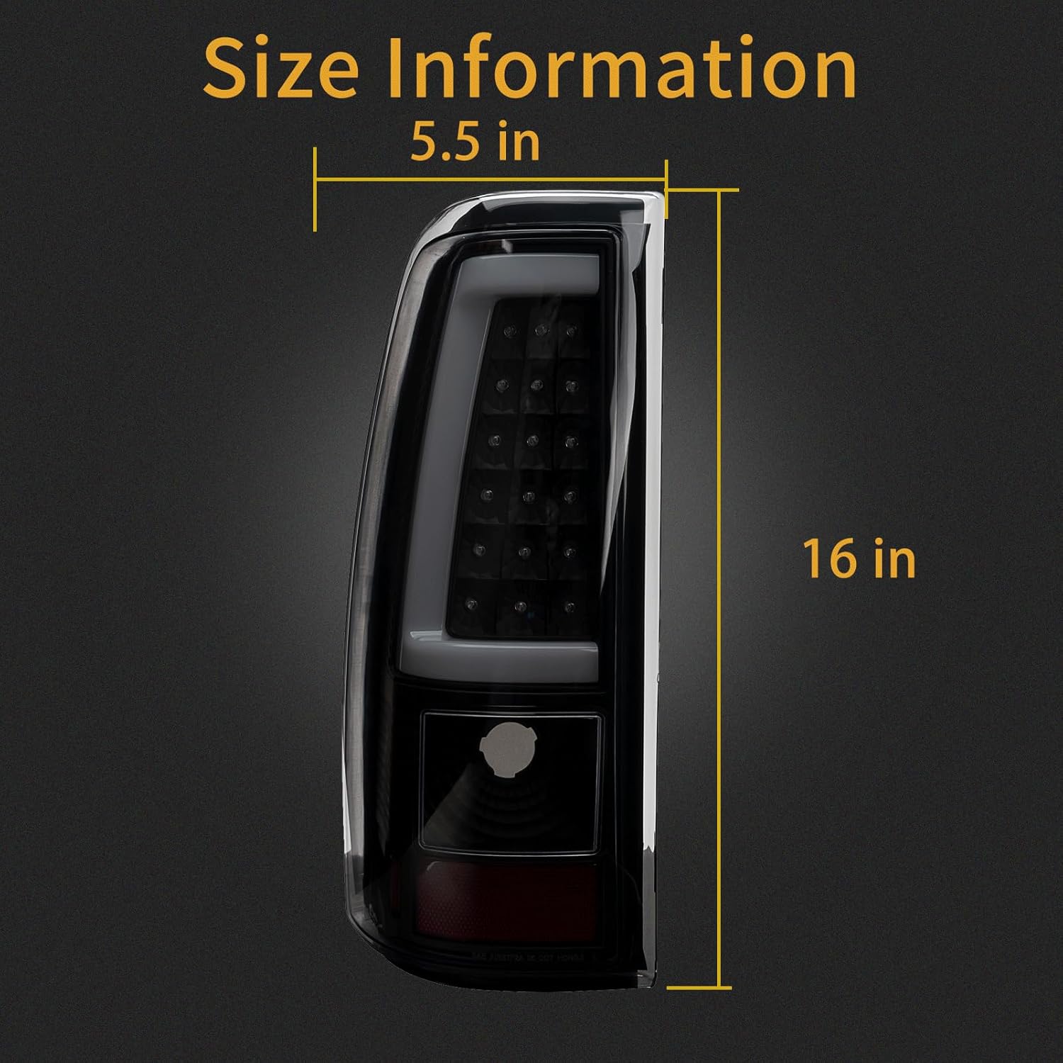 Tail Light Assembly Compatible With 2003-2006 Chevy Silverado 1500 2500 3500 Driver and Passenger Side Smoke Black LED Rear Brake Lamps With Bulb Inside And Wiring Harness