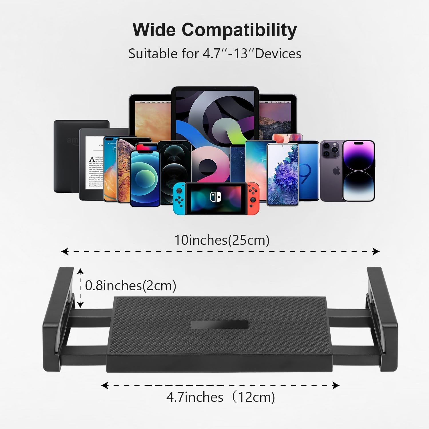 IceFun Tablet Floor Stand with Two Bases, Adjustable Universal Metal Tablet Stand Holder Supports Both Floor and Desktop Use，Compatible with iPad/iPhone/Kindle or Other 4.7”~13”Devices