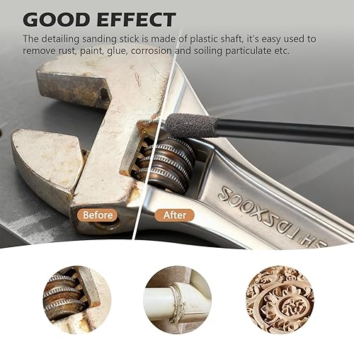 Miniatura 4 de SCOTTCHEN Palillos de lijado de cerillas para detalles finos de lijado 120/180 y 400/800-10