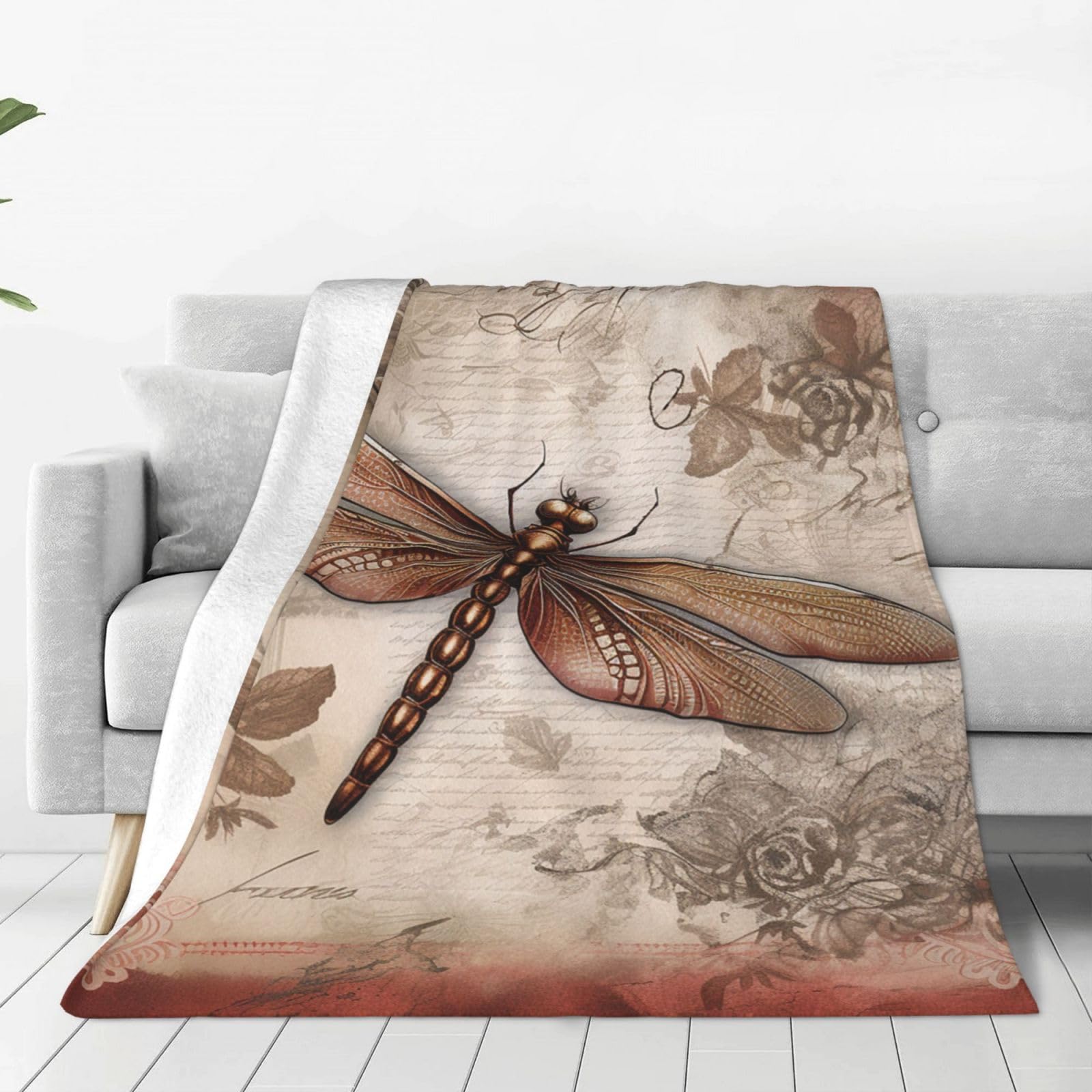 Couverture en flanelle douce cadeau idéal plaid polaire imprimé abeilles et lit