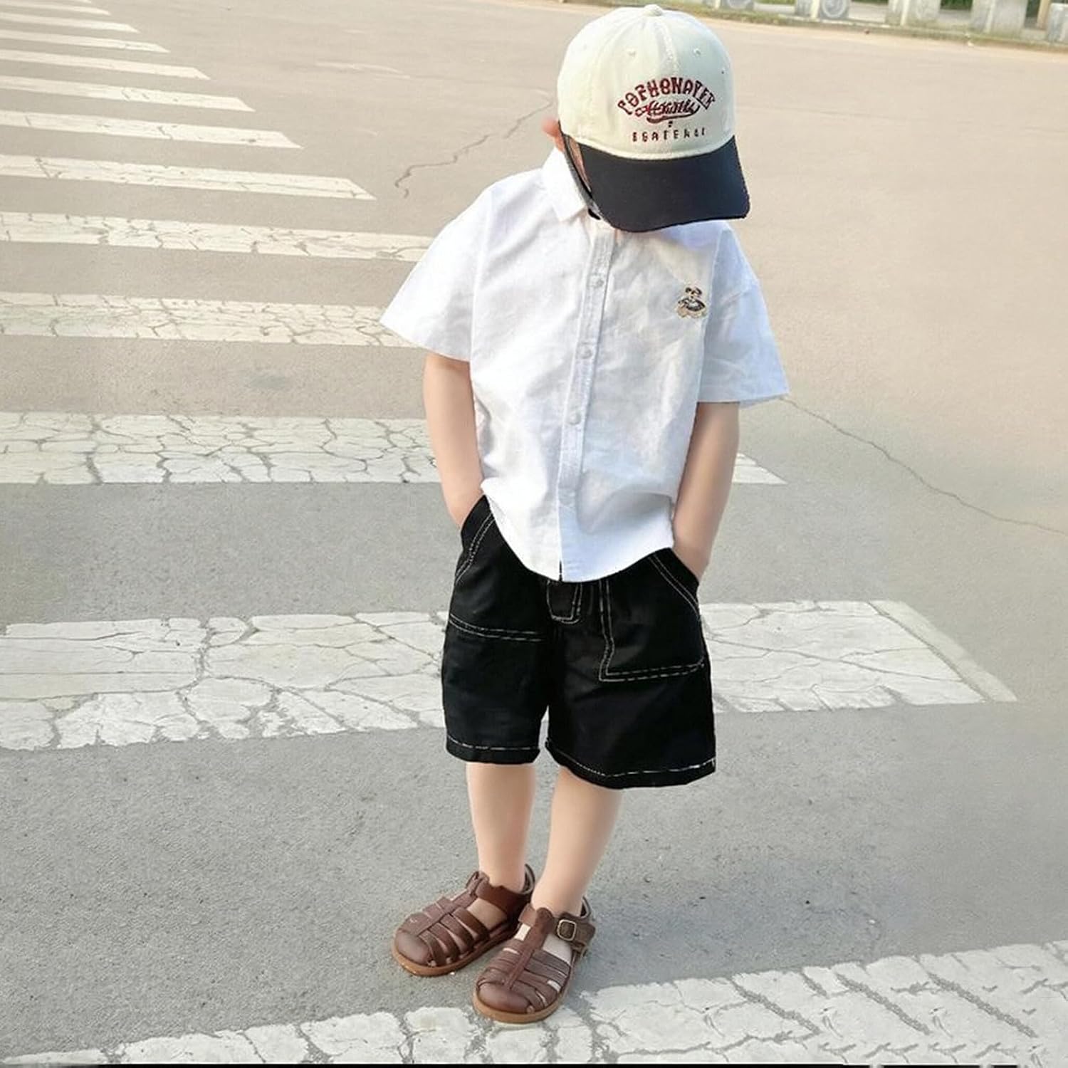 WUIWUIYU Toddler Boys Girls Closed Toe Fisherman Sandals Summer Dress Shoes Water Beach Slides Outdoor Shoes