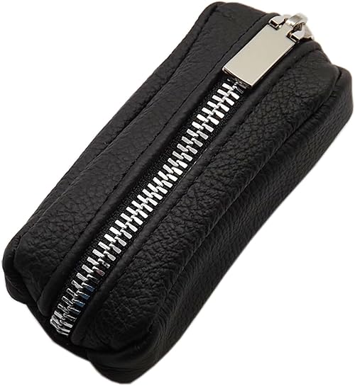 Porte-monnaie Portefeuille En Cuir De Vachette DDDM Gris - 3 Compartiments Zippés - 25.5x16x1 Cm