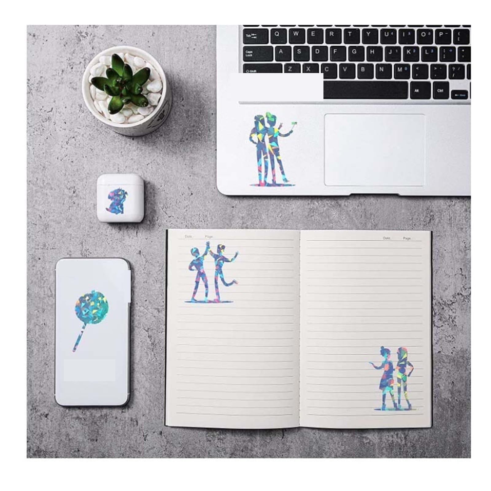 20 arkuszy holograficzny papier winylowy do druku A4 rozmiar tęczowy papier do druku do drukarek atramentowych i laserowych Lucky (Color : Diamond)