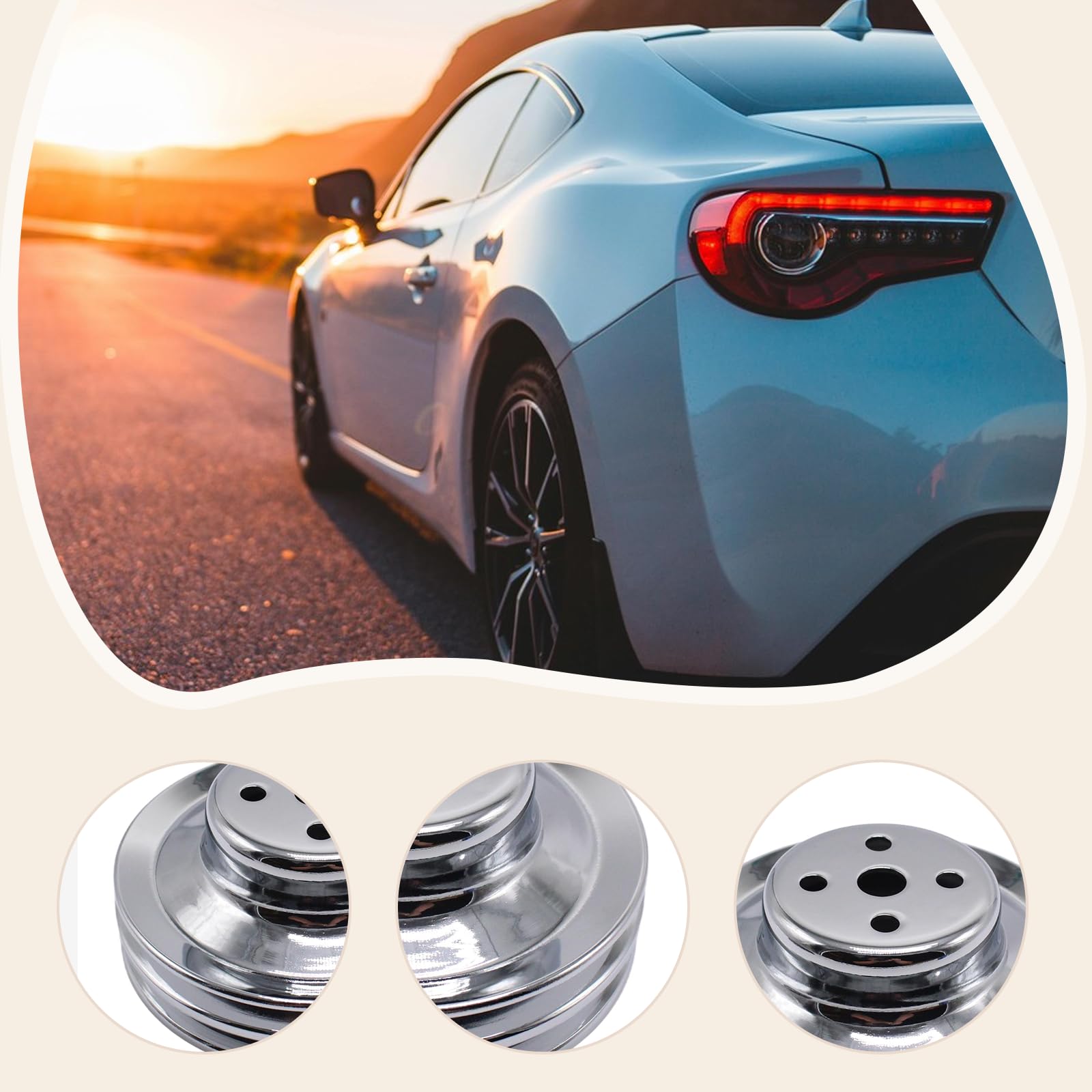 Generic Puleggia Pompa Acqua Ricambio Motore Pezzo Cinghia Auto Realizzata in Metallo Efficace Installazione Pratica Adatta a Sostituzione Veicoli Uso Fai da