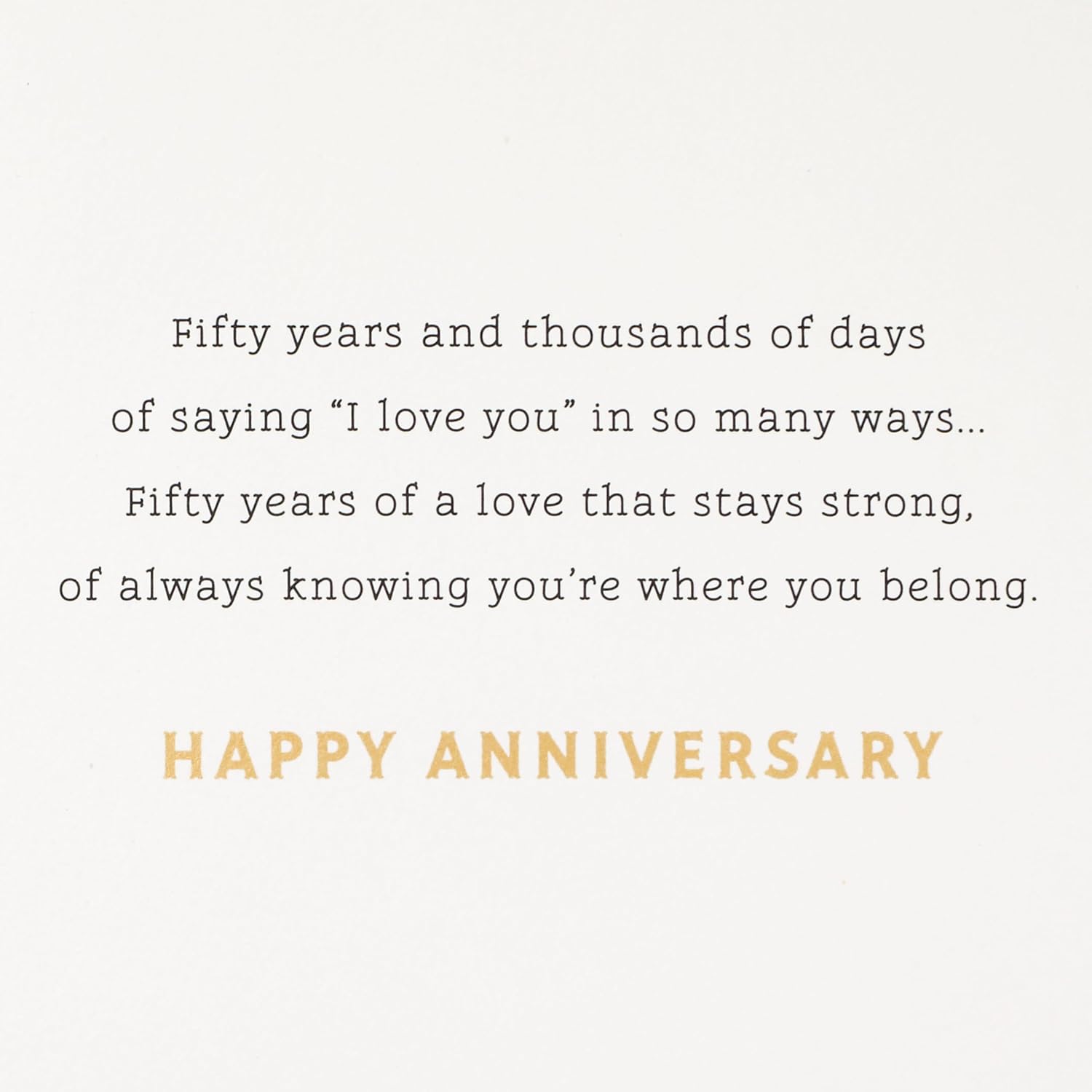 Hallmark 50th Anniversary Card (Golden Anniversary)