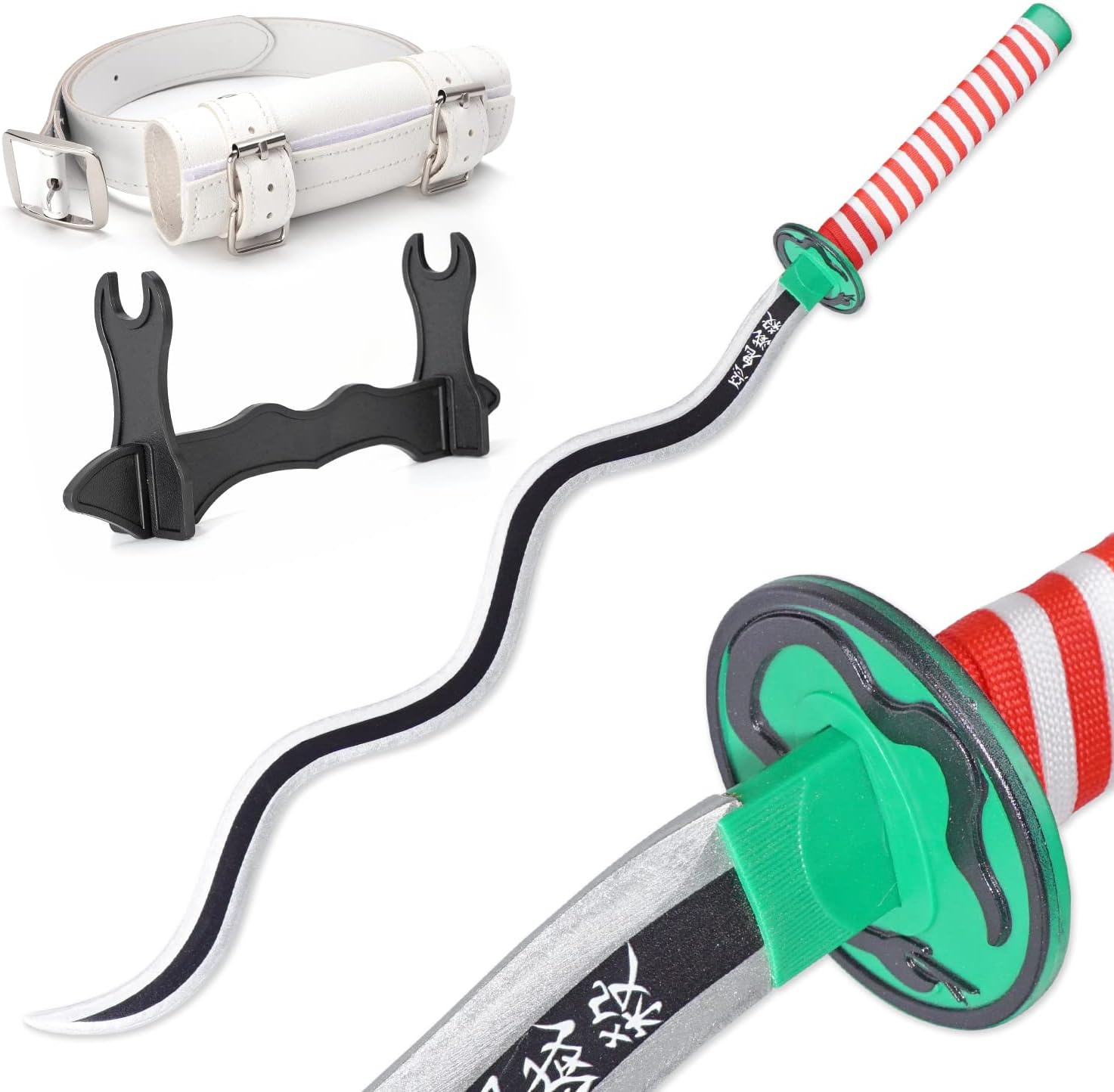 Zisu Demon Slayer Sword, About 41 inches, Hashira Pillars & Protagonist Katana for Cosplay Purpose, Anime Original Texture Olive Obanai