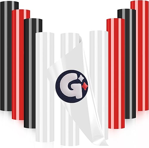 Yikda Vinilo de transferencia de calor 3D, 9 piezas de vinilo para planchar, 12 x 10 pulgadas, vinilo 3D de transferencia de calor para camisetas o