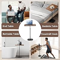 Vista 4 de Soporte de suelo portátil para laptop, mesa de mesa/sofá con altura ajustable de 18 a 47 pulgadas, elegante estación de trabajo móvil para oficina