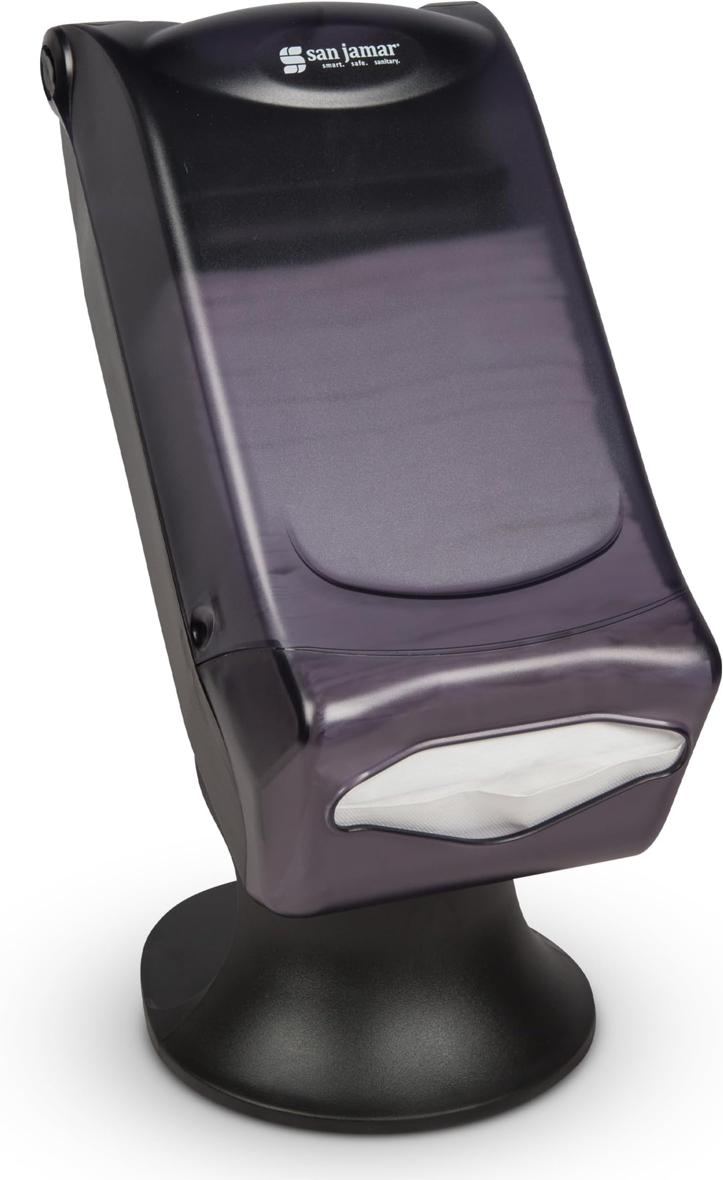 San Jamar Venue Napkin Dispenser โ Restaurant Napkin Dispenser Fullfold Control Stand, 450 Capacity, 9D x 21.5W x 8.5H for Kitchens, Catering Service, ABS, Black Pearl