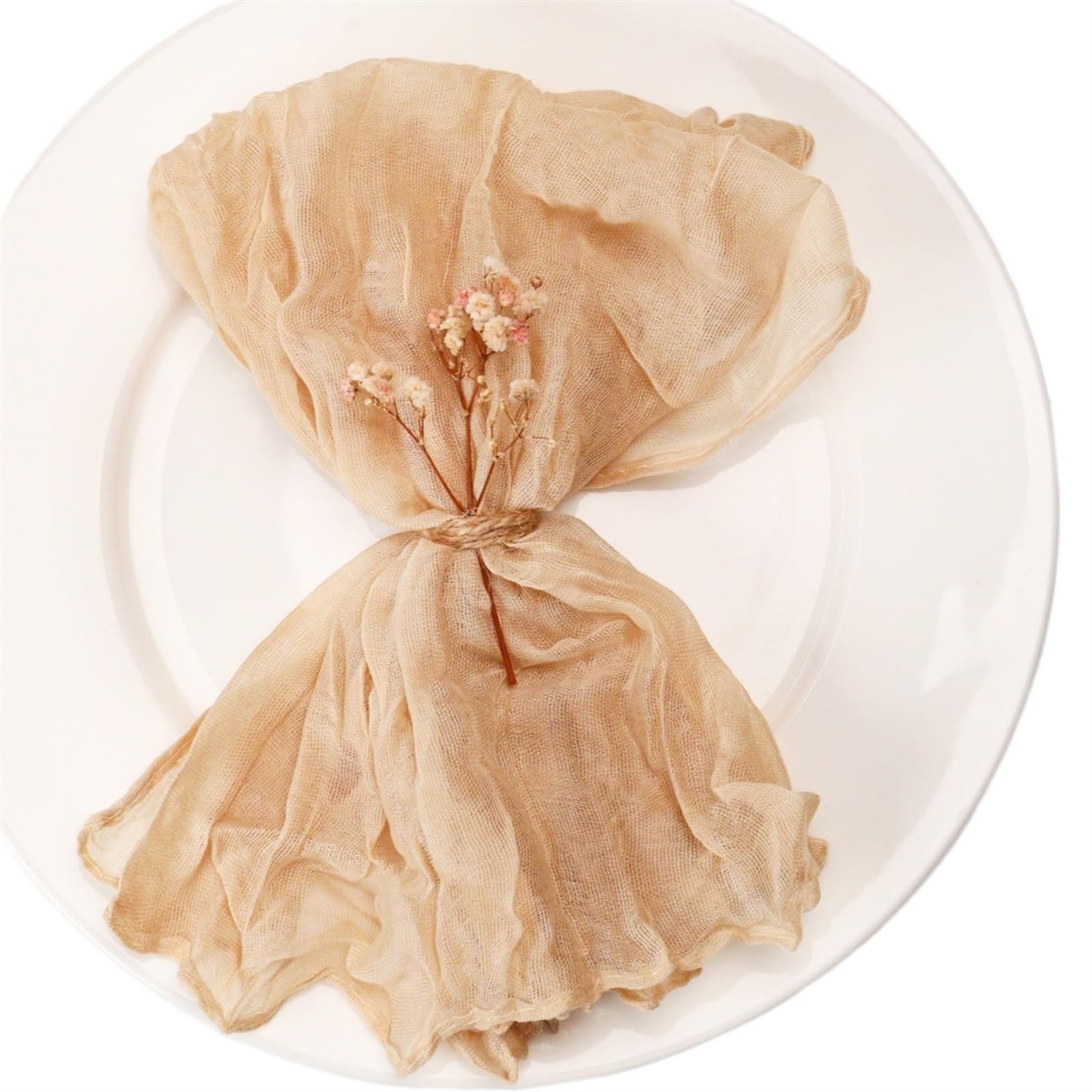 serviettes napkins 12pcs, Handmade Cheesecloth Napkins - Rustic Table Decor for Parties, Weddings, and Family Dinners for dining wedding party everyday home(Color 3)