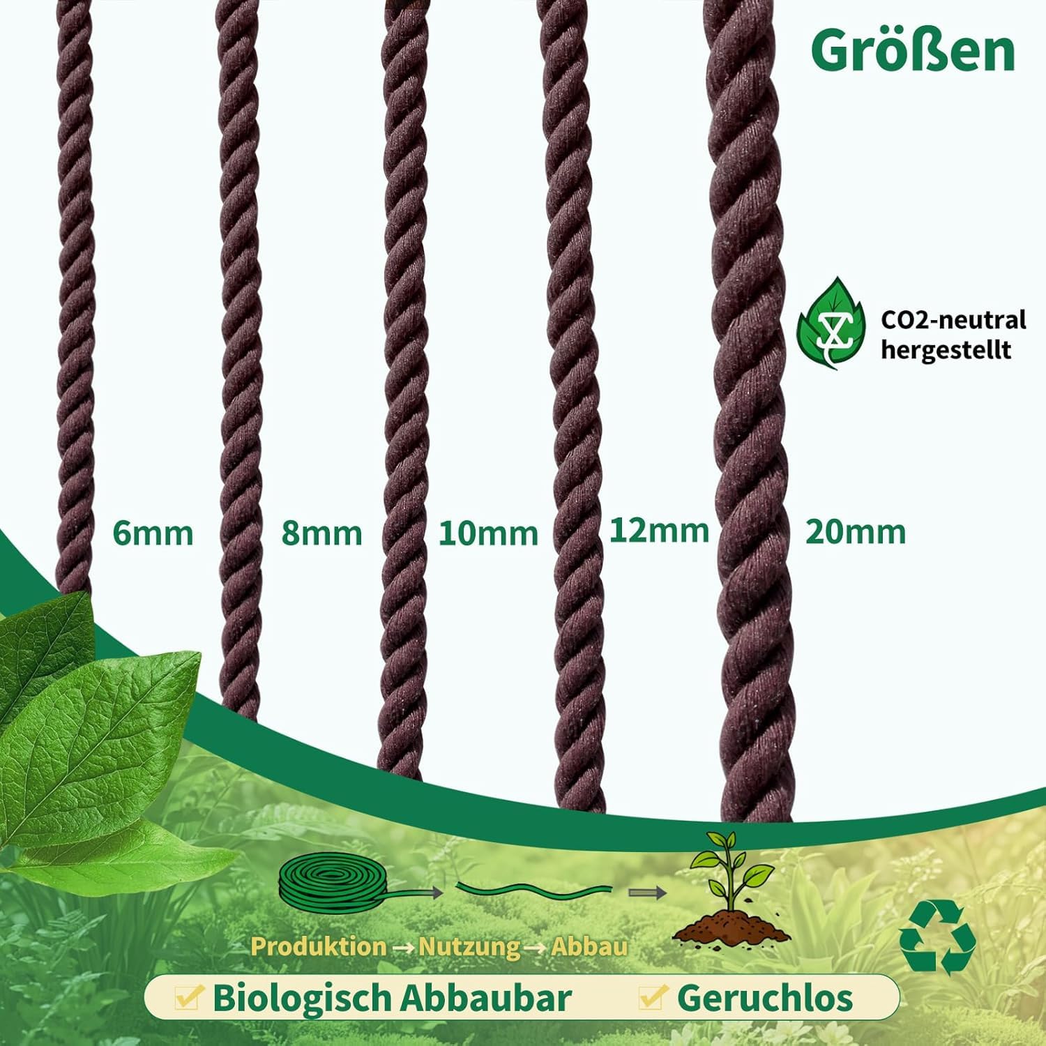 FOSER Cordón de algodón, cuerda de algodón, cuerda de hilo de macramé, diferentes tamaños, cuerda de algodón para manualidades, estilo bohemio (negro, 30 mm, 5 m)