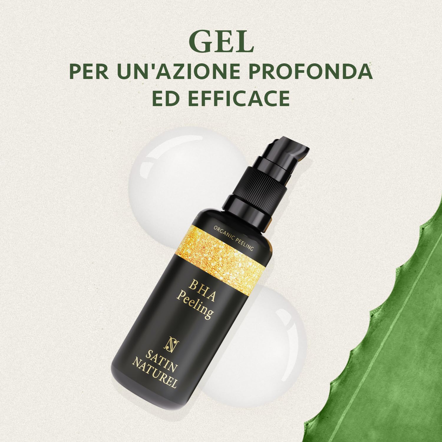 Satin Naturel Salicylic Acid 100ml – Esfoliante Viso con Aloe Vera, Oli Naturali e Tocopherol – Detergente Delicato, Idratante, Rivitalizzante e Nutriente per Pelle Sensibile e Normale