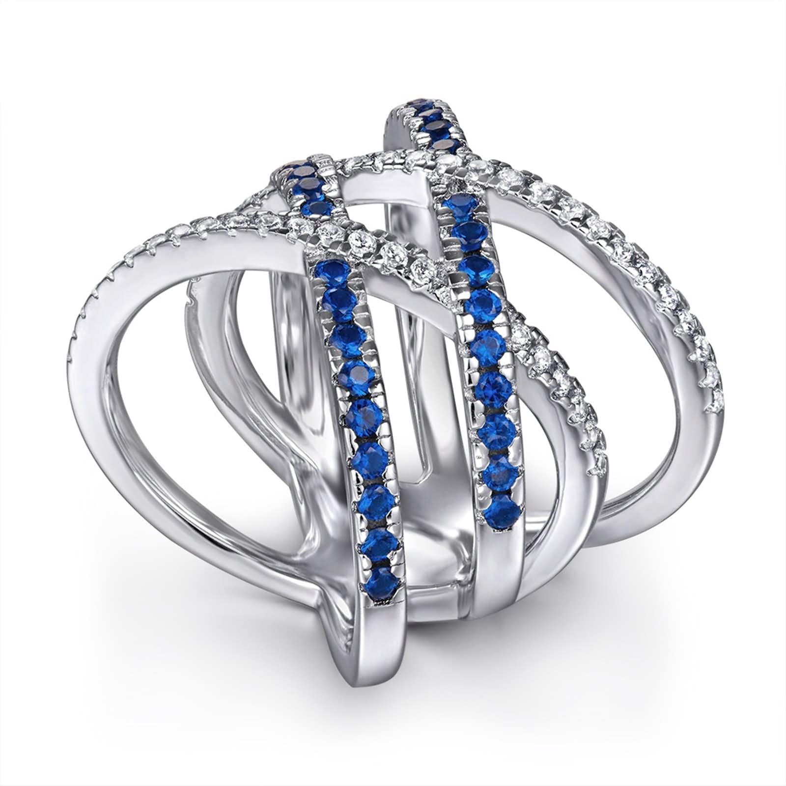 Anello sottile in argento, regalo per la sua migliore amica attraversare argento Sterling per San Valentino