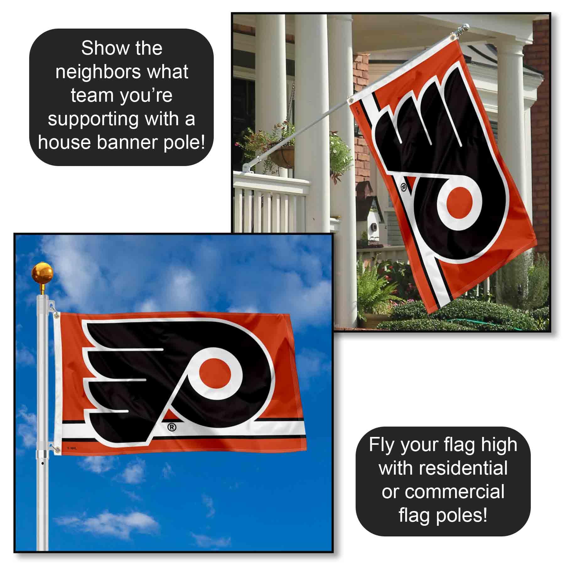 Bannière Drapeau De Jardin Philadelphia Flyers - Double Face - Premium - Neuve