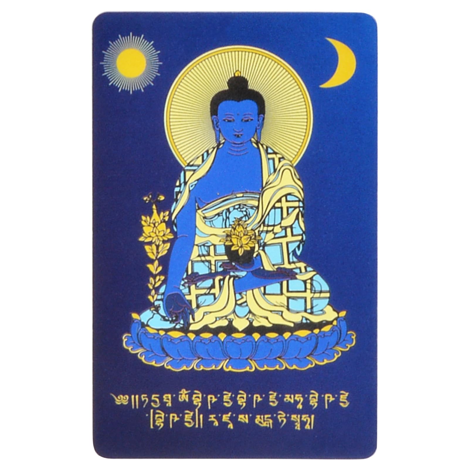 Feng Shui Medicine Buddha Card Home Harmony Balance Peace Amulet Wealth Good Luck Talisman New Year Gift W5501