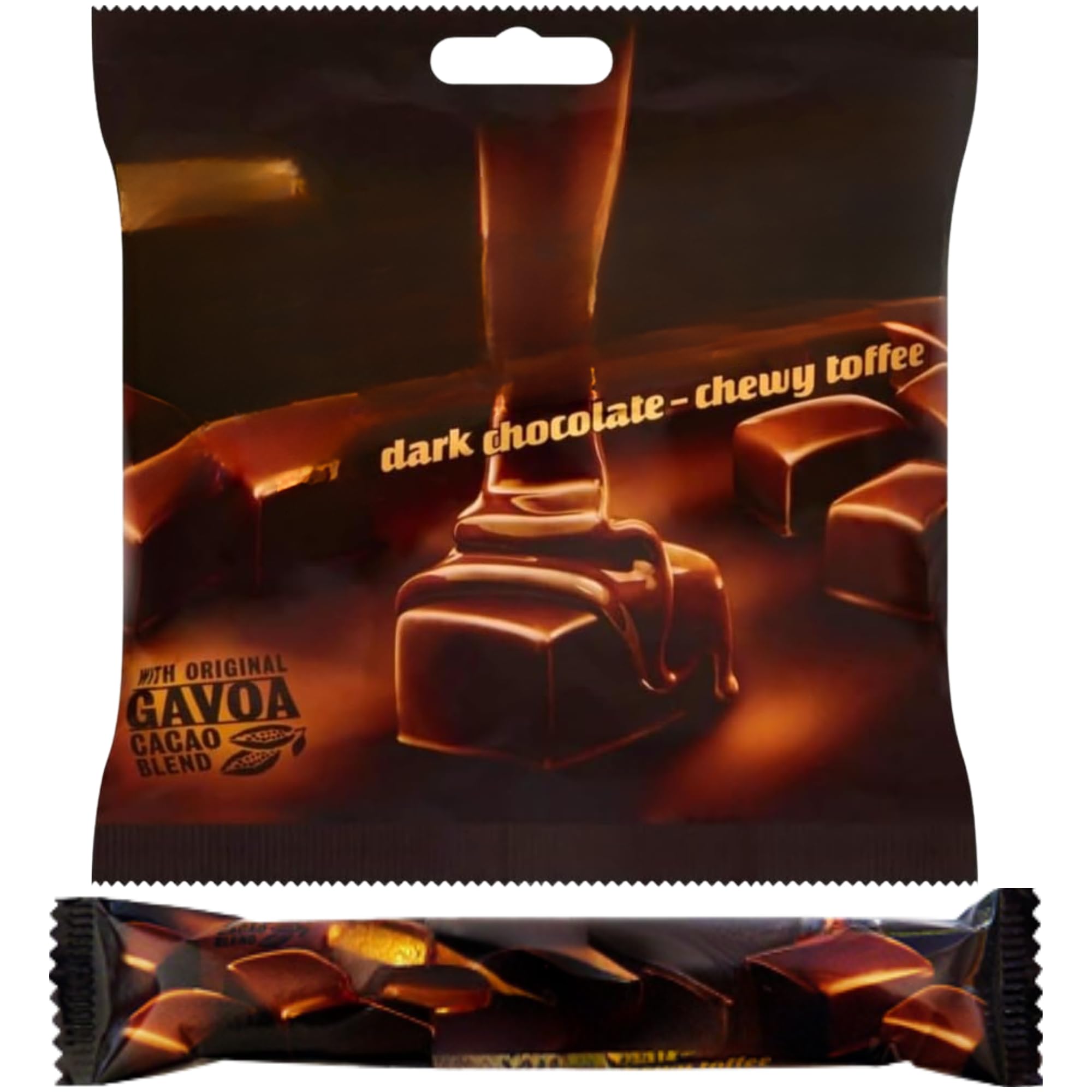 Chocolate Bundle Containing Riesen Dark Chocolate Chewy Toffee Bag 110g & Riesen Chew Stick Pack 45g (2 Pack)