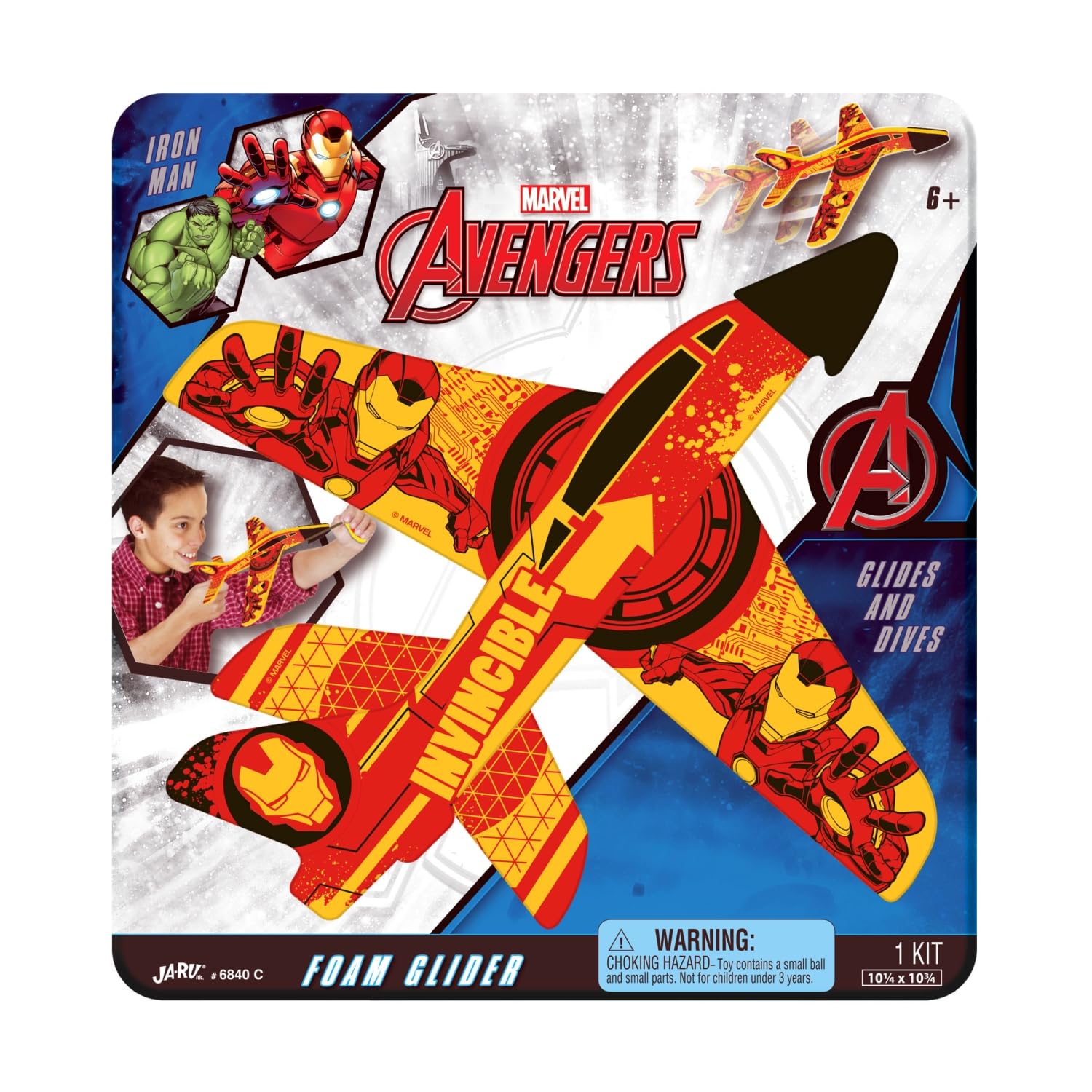 Amazon.com: JA-RU Marvel Foam Glider Toy (1 Iron Man Glider) 6840