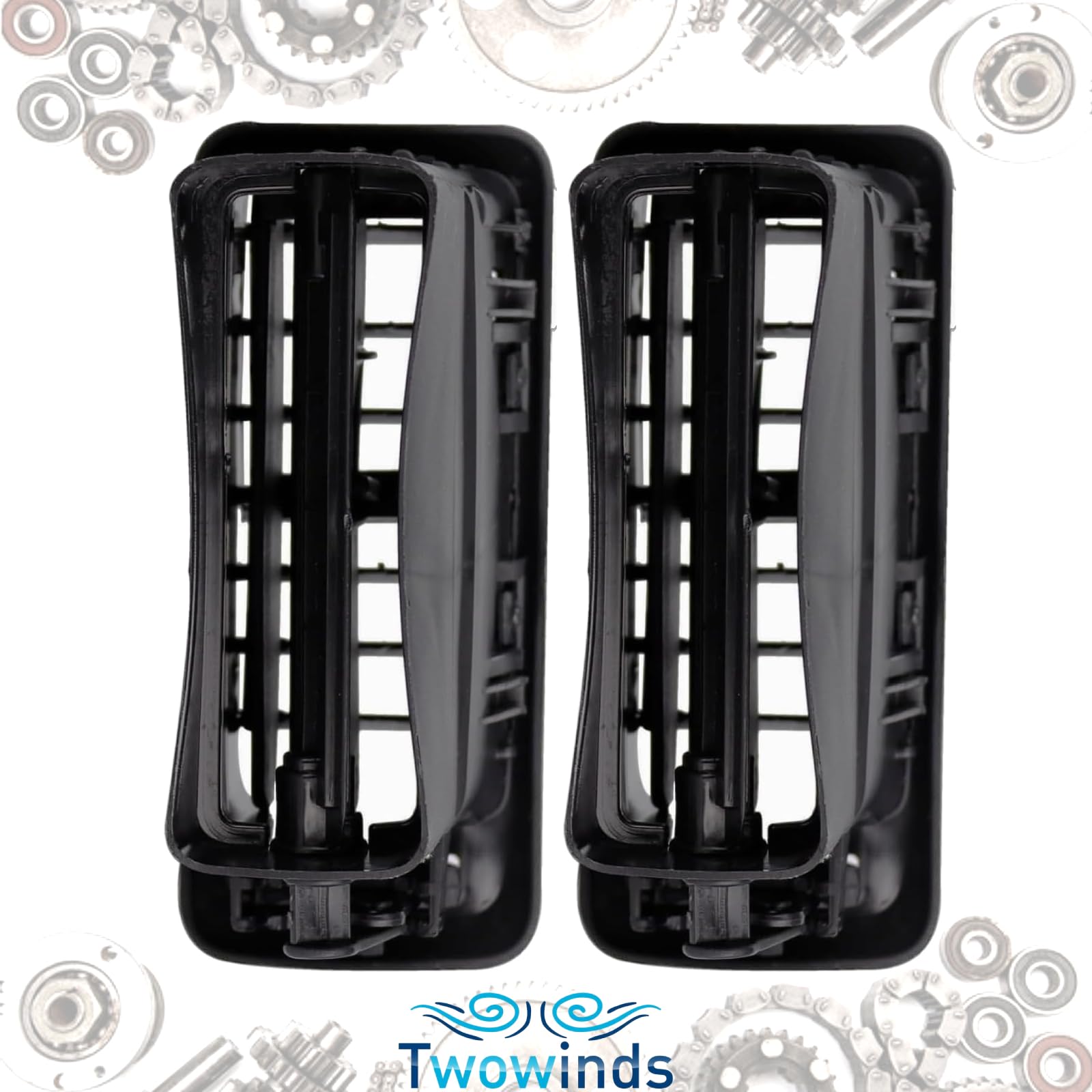 Twowinds - Bocchetta Ventilazione 7701054458 Compatibile con Renault Trafic 2, Opel Vivaro A, Nissan Primastar (2002-2014) - Console Centrale - Griglia Diffusore Aria Riscaldamento (2 pezzi)