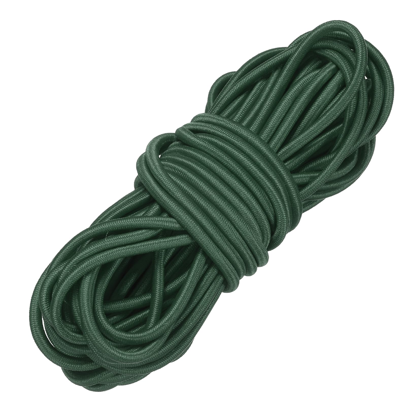 PATIKIL Elastic Bungee Cord, 3mm x 10m Heavy Duty Polyester Bungee Shock Cords Kayak Stretch String Rope for Kayak Strap Tarp Tie Boating Tent Camping DIY Craft, Ink Green — image 1