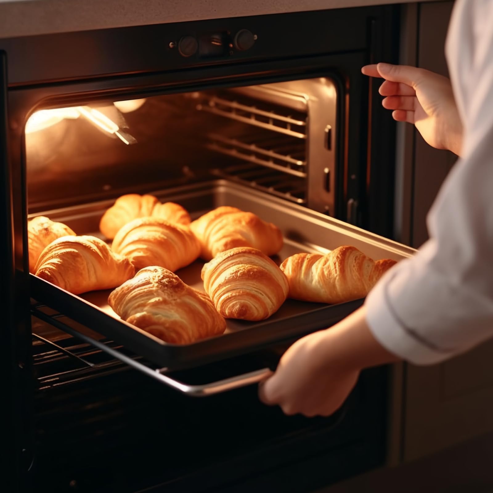 GBACHOOSE 3 stuks bakplaat, ovenplaat, roestvrij stalen ovenplaat, hoekige pizzaplaat, braadslede groot 40 x 30 x 4,8 cm voor bakken, braden, serveren, vaatwasmachinebestendig