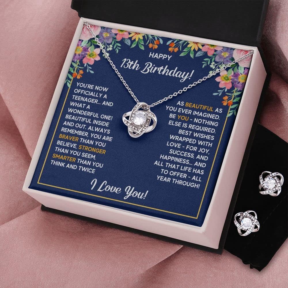 FG Family Gift Mall 13th Birthday Gifts For Girls | Teenage Girl Happy Birthday Necklace Born In 2013 | Best Present For Daughter, Sister, Friends, on Christmas, Easter, Valentine's