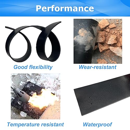 Miniatura 4 de Tiras de goma adhesiva de 116 (.062)" de grosor X 1" de ancho X 10' de largo, tira de goma sólida con adhesivo para juntas de bricolaje,