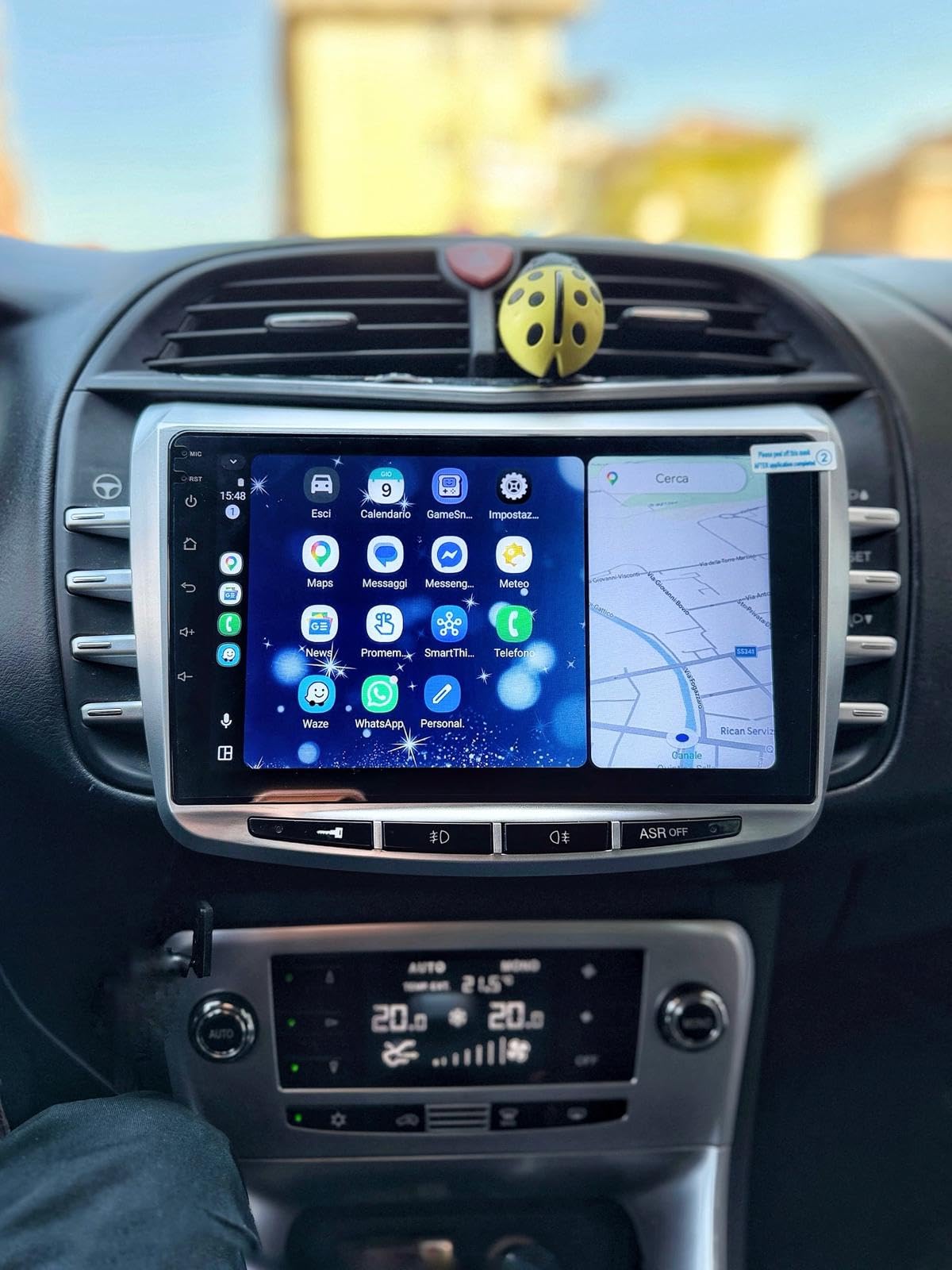 VIBEX Autoradio 9 Pollici per Lancia Delta 2008-2014 con Wireless CarPlay e Android Auto, Touchscreen HD, Navigatore GPS, Bluetooth, WiFi,USB, Comandi al Volante (Originale senza Navigatore)