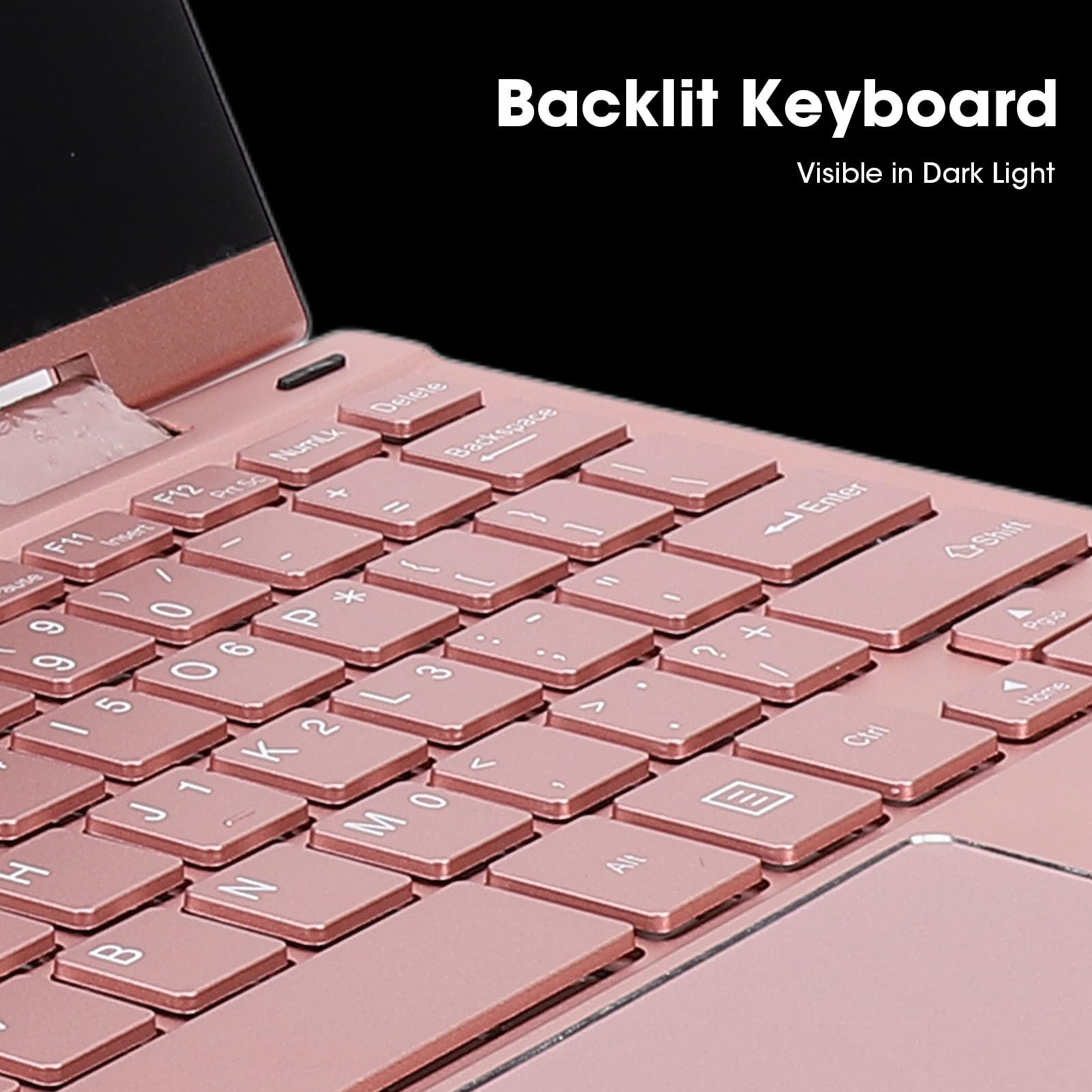 Yunseity Laptop Portatile 2K, Processore N95 Portatile Portatile Convertibile a 360° per Lavorare (Spina europea)