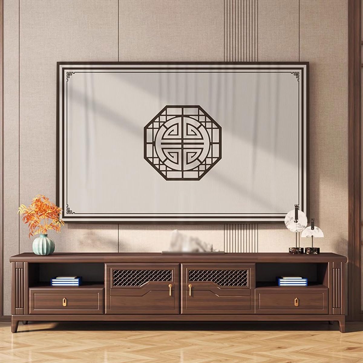 Bedroom Wall-Mounted Curved Screen TV Dust Cover TV Protector Cover Indoor LED LCD Display Protective Cover TV Accessories Furniture Cover Cloth(Size:75IN(W170xH103CM),Color:C)