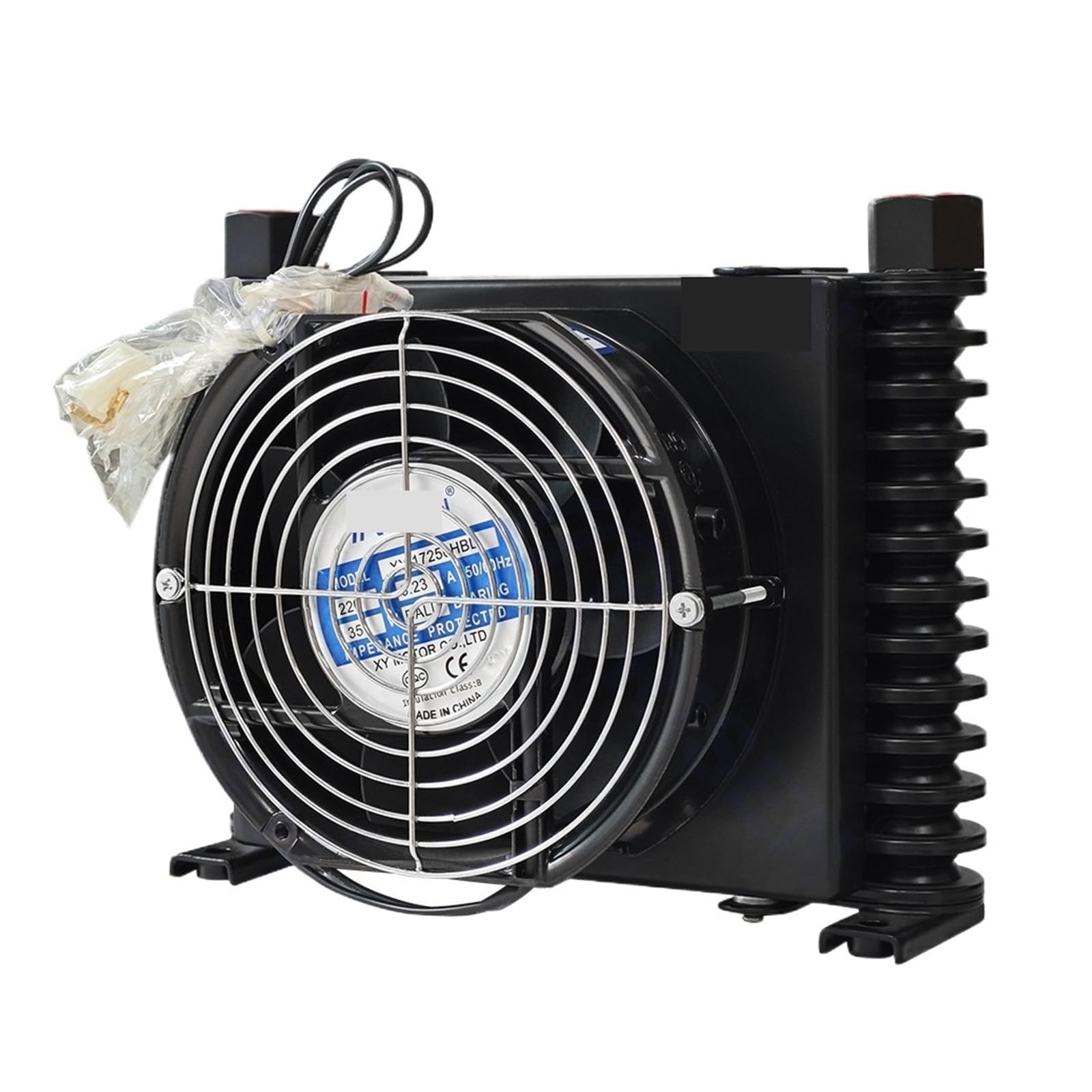 Compresor de aire de aluminio AL404T-CA de 10 l/min, enfriador de aceite, radiador con intercambiador de calor, soldadura precisa y ventilador eficiente. Fuerte absorción de impactos(DC12V)