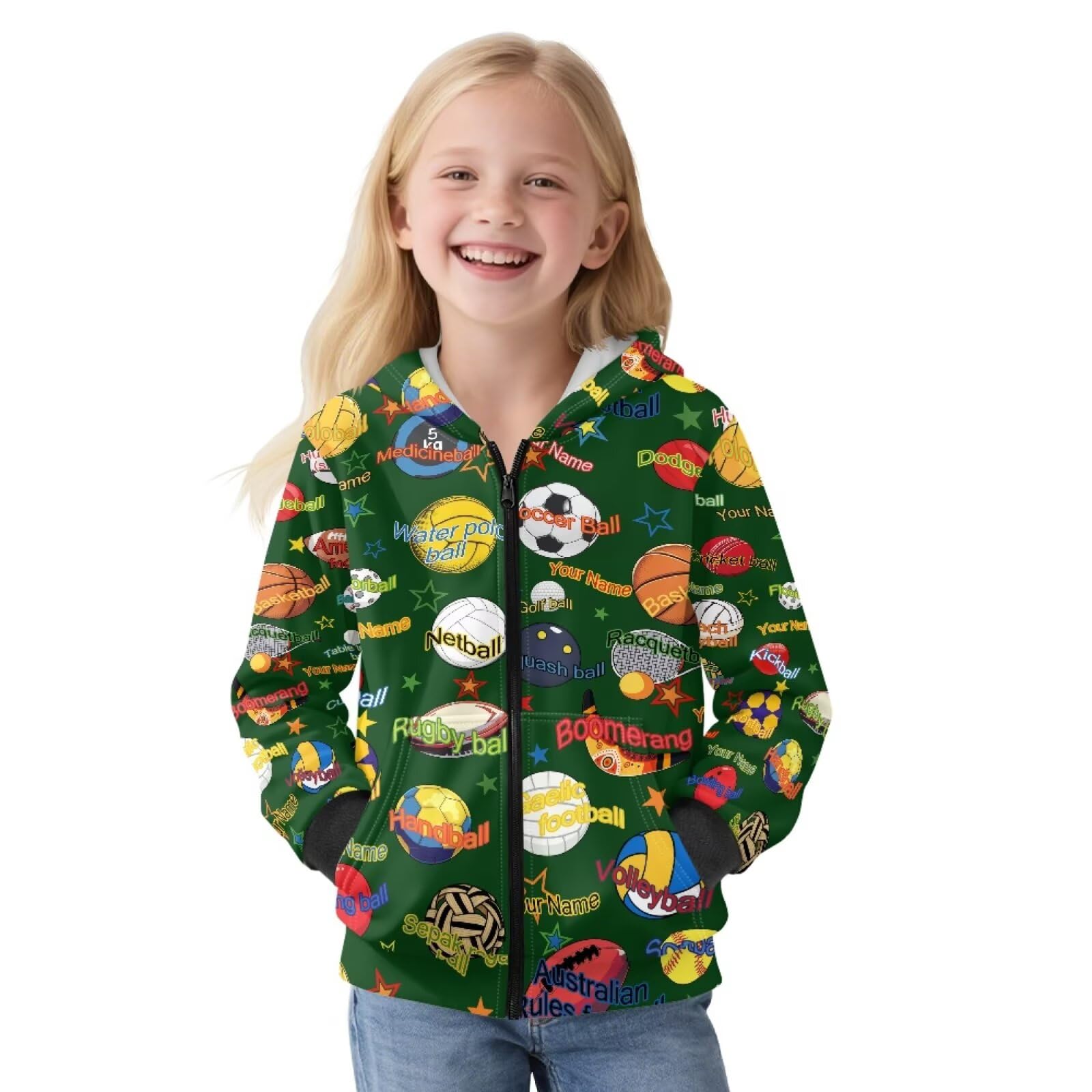 Sudadera con capucha y cremallera para niños, cómoda chaqueta deportiva con forro polar