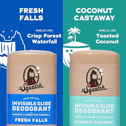 Miniatura 3 de Dr. Squatch Invisible Glide Natural Desodorante para hombre, deslizamiento suave, sin manchas, desodorante sin aluminio para hombres, seguro para