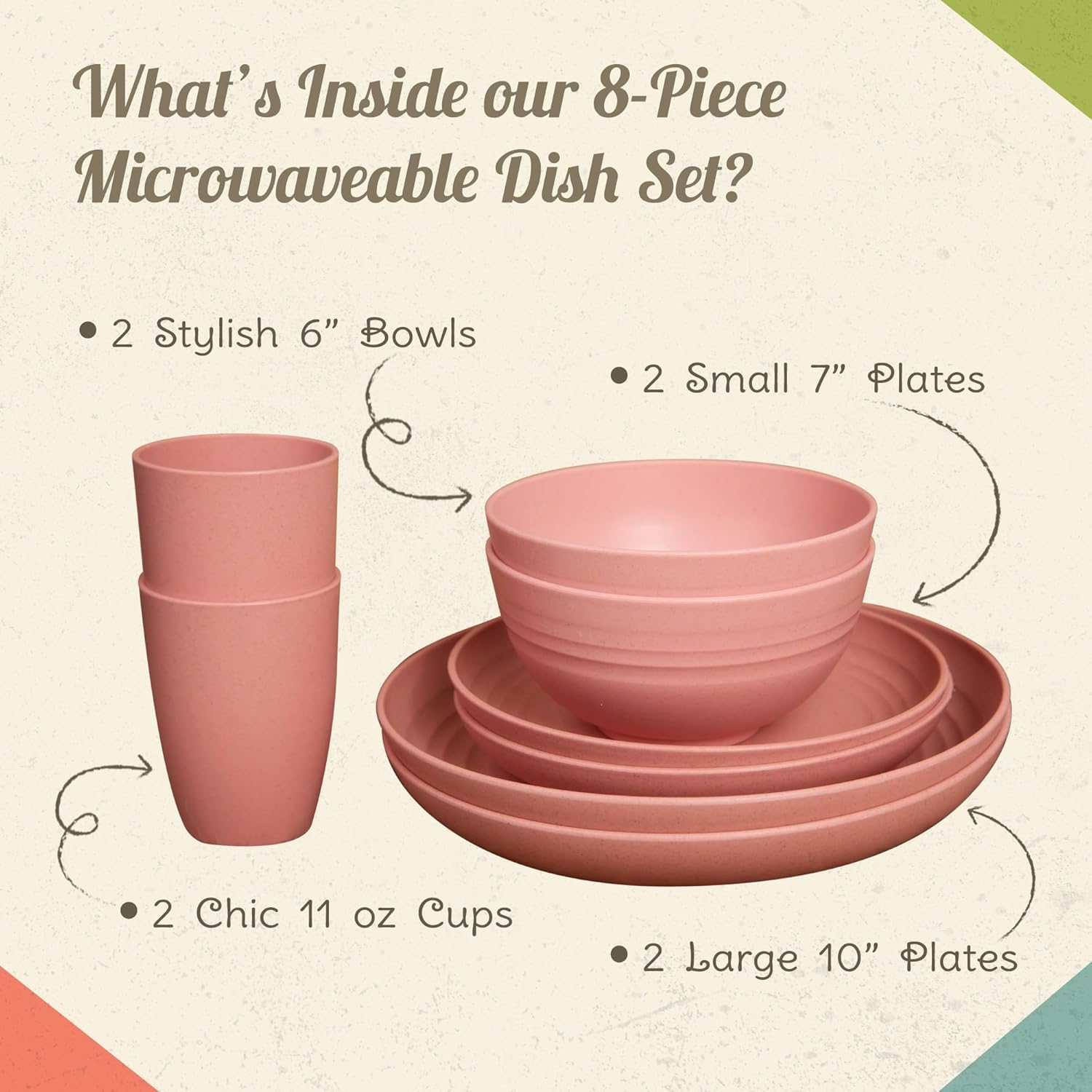 Camp Casual 8-Piece Outdoor Dinnerware Set - Mountain Sage