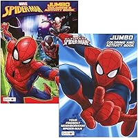 Marvel Spider-Man Coloring & Activity Book Set - 2 Books with Puzzles, Mazes, Games for Kids Fun