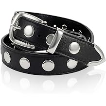 Women Leather Belt Studded Belt for Jeans Dresses Punk Grommet Belts Fashion Waist Belts for Women