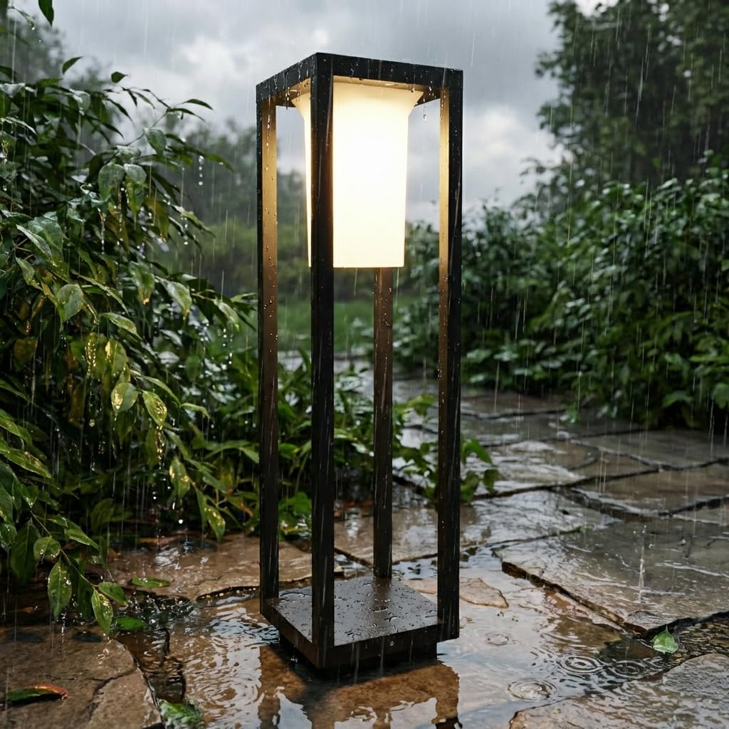 Lampada da Giardino da Esterno E27 IP65 | Paletto Luminoso Moderno in Alluminio e PC | Luce per Vialetti, Ingressi e Giardini | Design Minimal | Bianco o Nero (BIanco)