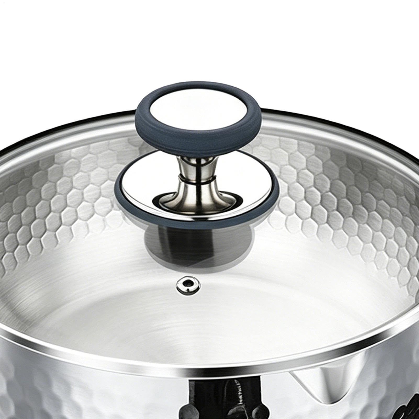 Salse, rivestimento antiaderente con coperchio e manico, vapore da cucina non rivestito, adatto per domestica: cucinare, arrostire, cuocere, bollire, zuppe, salse e pasti sani