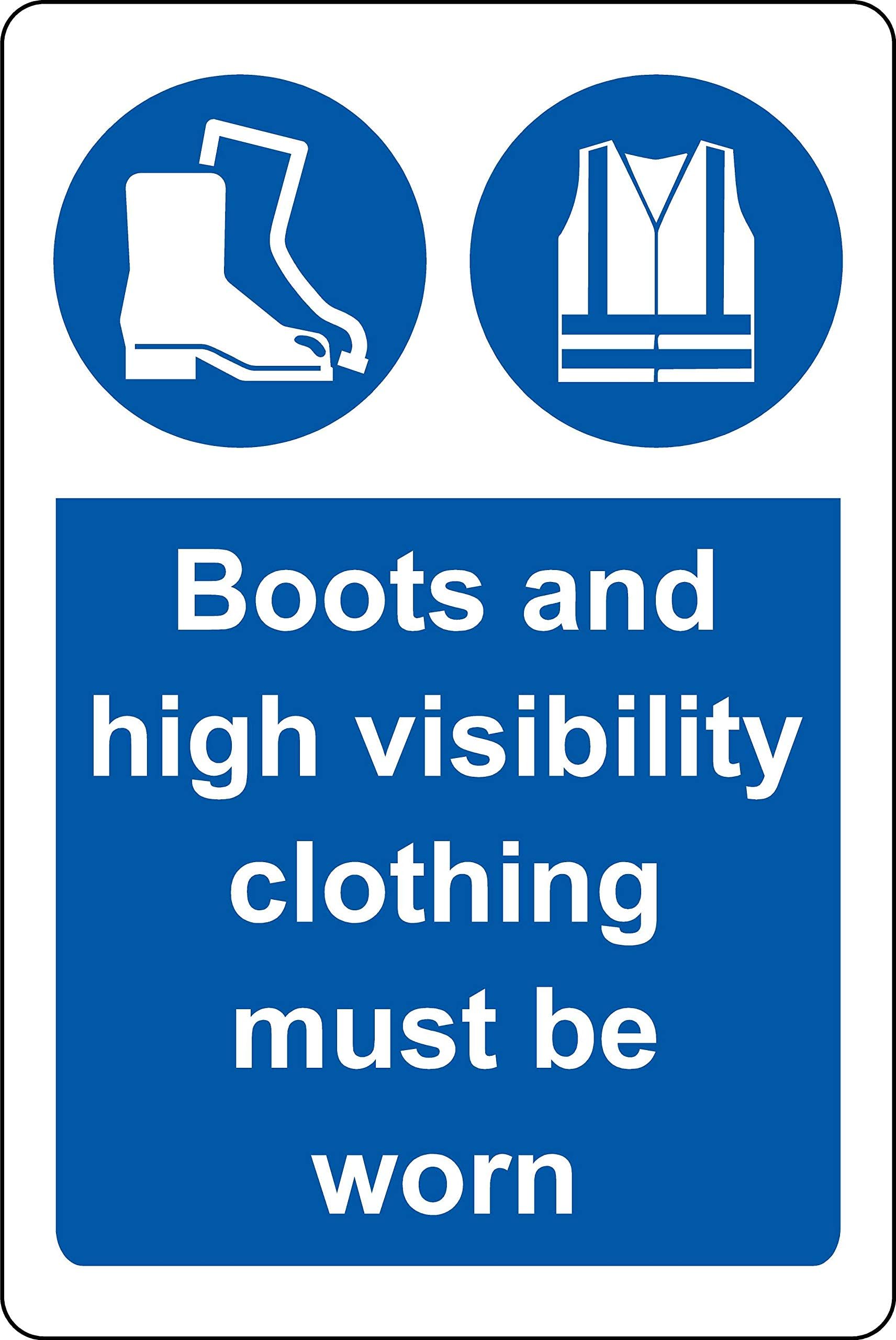 High visibility clothing must be worn in this area sign - Signs 2 Safety
