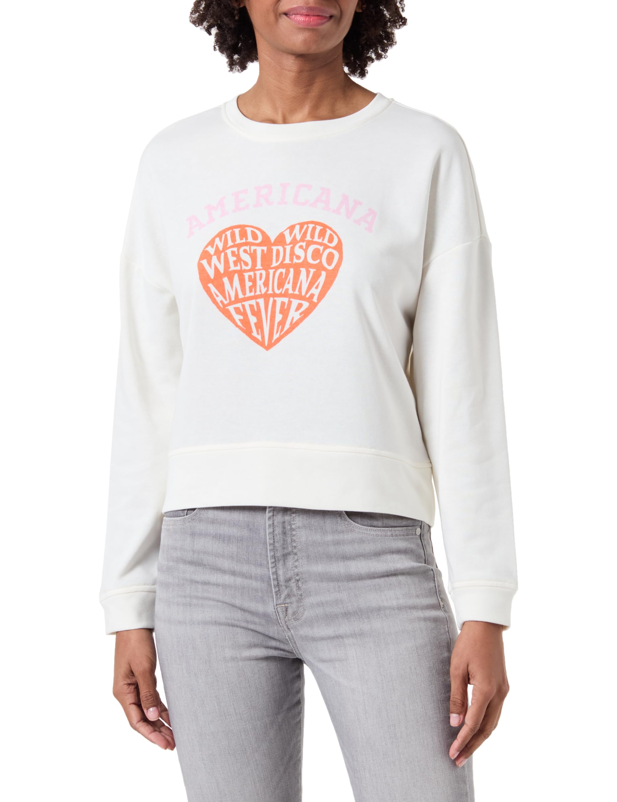 Pieces Women's Cloud Dancer Pcaurora Ls Sweat Bc Sweatshirt, Xs