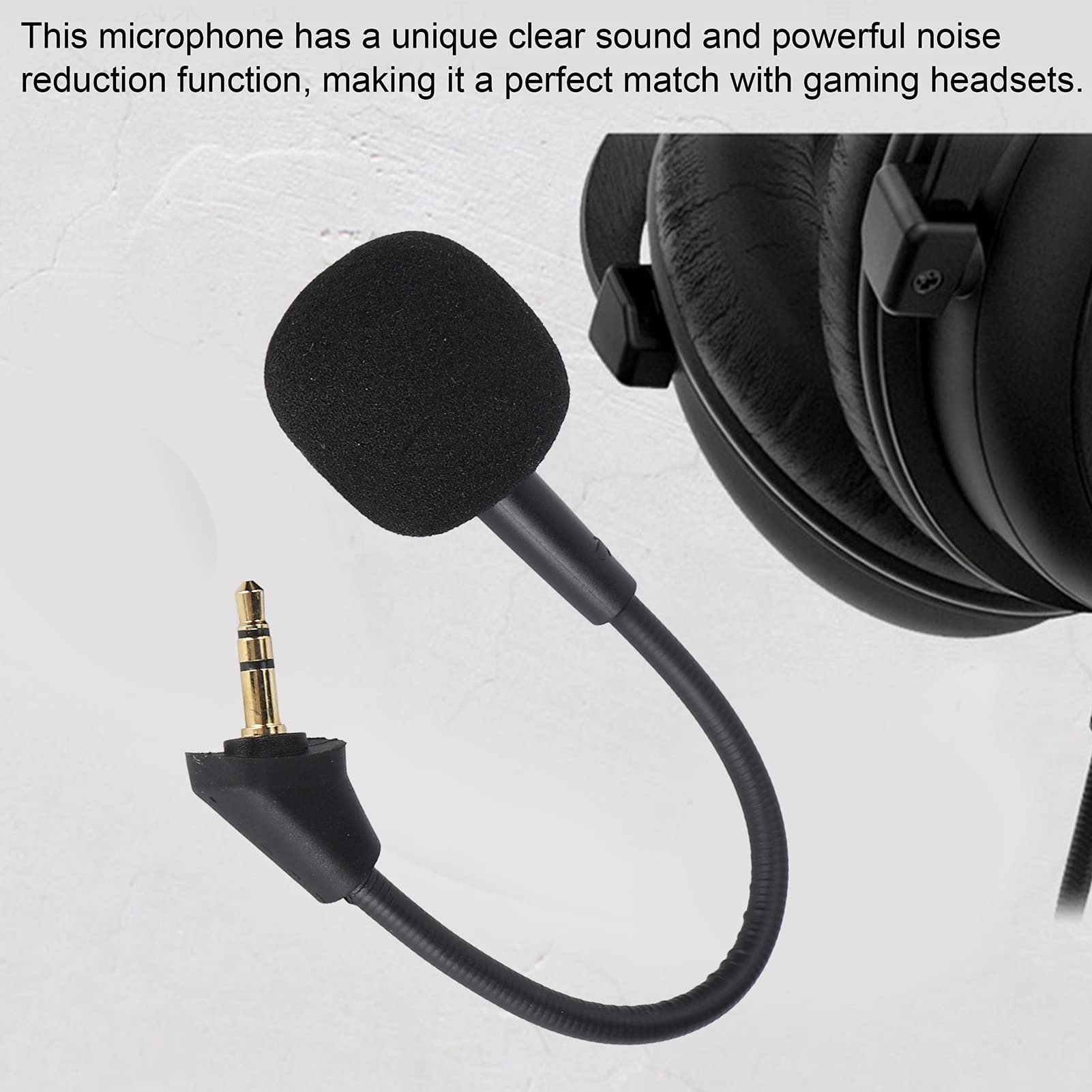 Micrófono de juego de repuesto, micrófono de repuesto para auriculares con cancelación de ruido para Kingston HyperX Cloud Alpha, piezas de reparación de auriculares, piezas de micrófono y accesorios