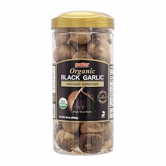 MW Polar USDA Organic Black Garlic 20 oz Pack of 1, Whole Bulbs, Easy Peel, All Natural, Chemical Free, Kosher Friendly Ready to Eat Healthy Snack