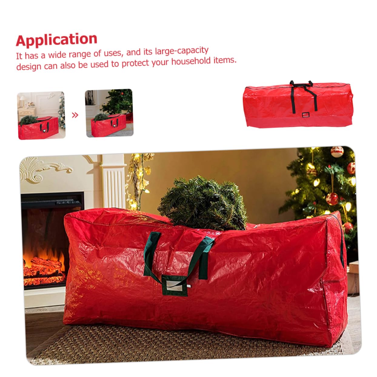 TOPBATHY Sacca Porta Albero di Natale Contenitore Organizer per Albero con Zip e Manici per Riporre e Altri Oggetti