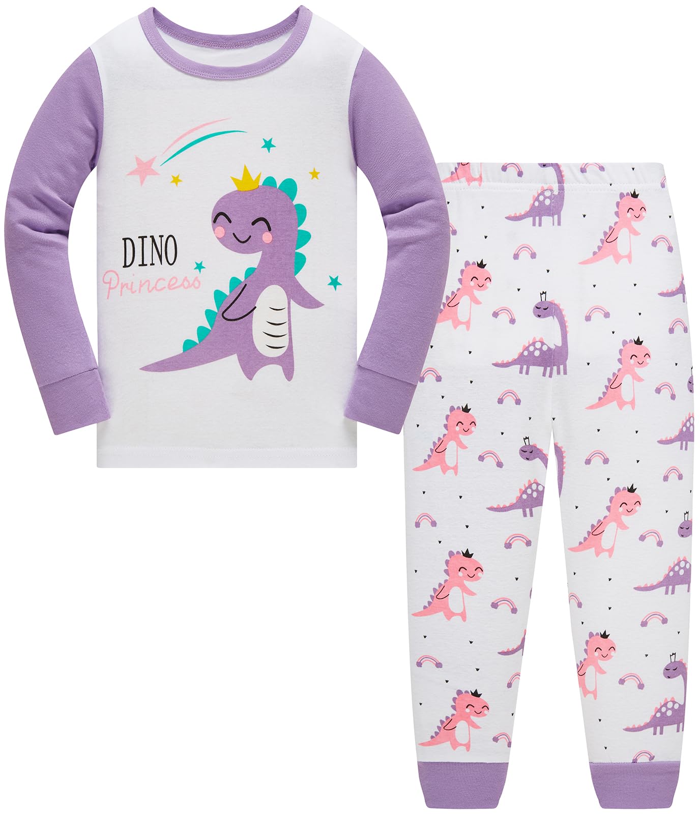 Girls Christmas Pyjamas Set Toddler Clothes Sleepwear Animal Printed Nightwear Winter Long Sleeve PJs 2 Piece Outfit Xmas Gift for Kids — view 26