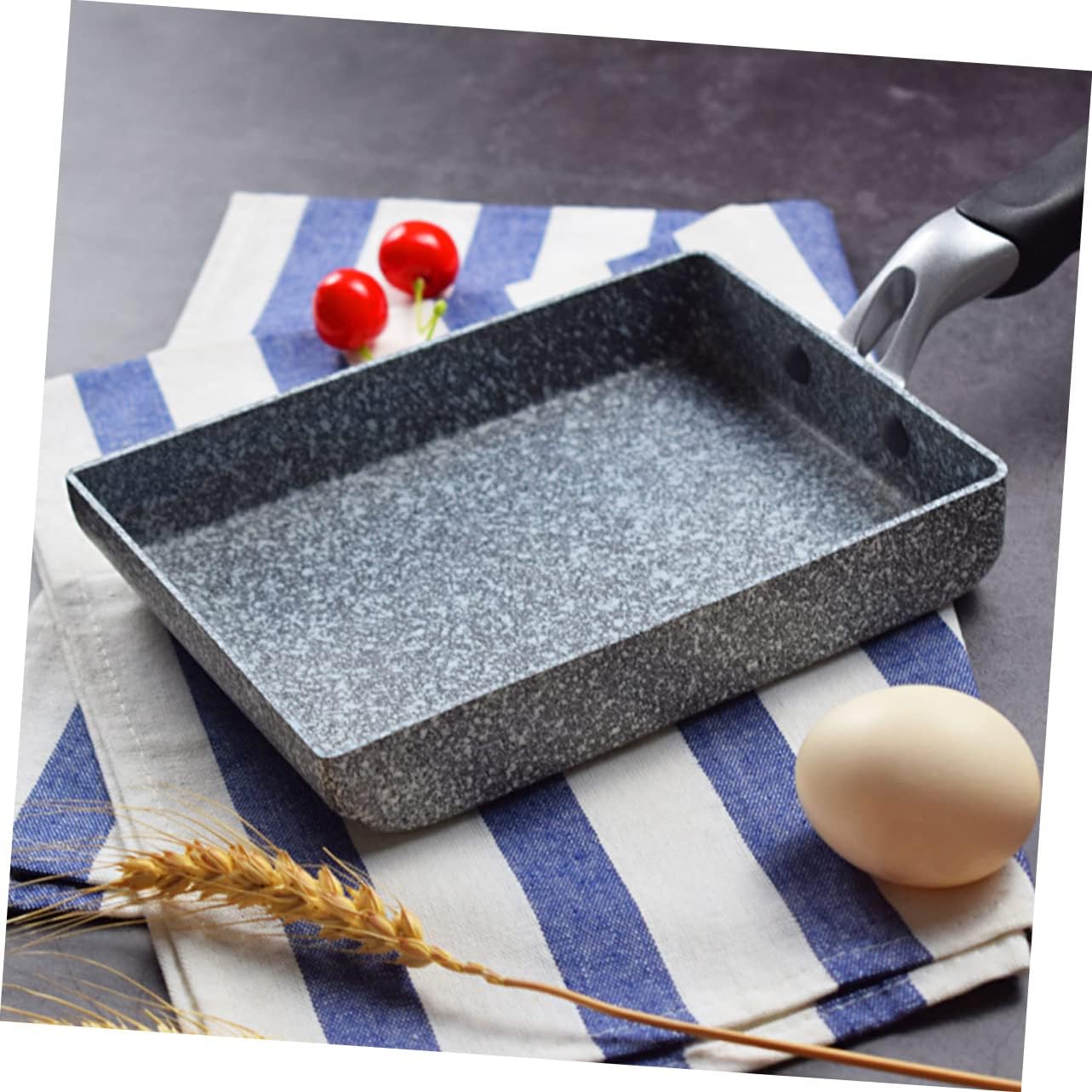 COLLBATH Non Stick Rectangular Pan Japanese Tamagoyaki Cooking Pan for Rolled Pancakes Kitchen Cookware for Easy Frying and Breakfast Preparation