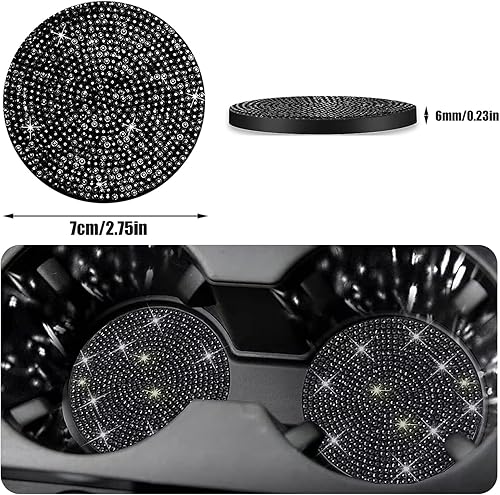 Miniatura 5 de Marco de matrícula con diamantes de imitación de color blanco, 2 unidades, marco de matrícula de automóvil, marco de matrícula brillante, marco de